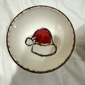 Festive Santa Hat Bowl set of 2